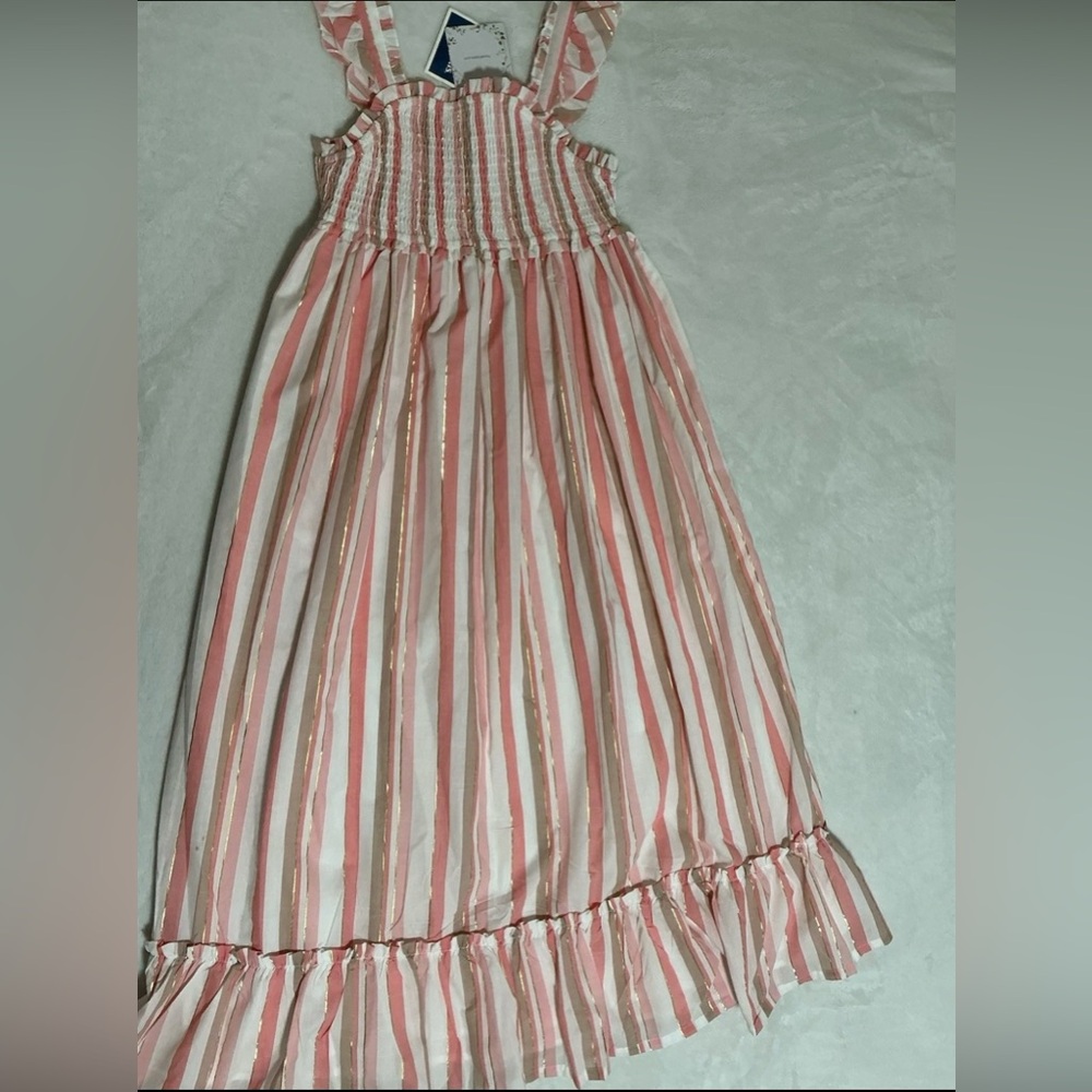Haute Hippie Pink and White Striped Girl Maxi Dress Lined